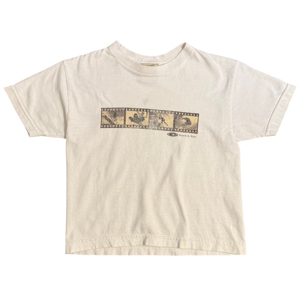 VTG OP Kids Board & Ride Shirt Skateboard Surf Snowboard White USA Made Youth 4